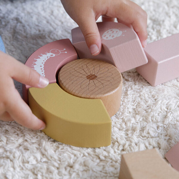 Little Dutch - Wooden Baby Walker with Wooden Blocks - Image 4