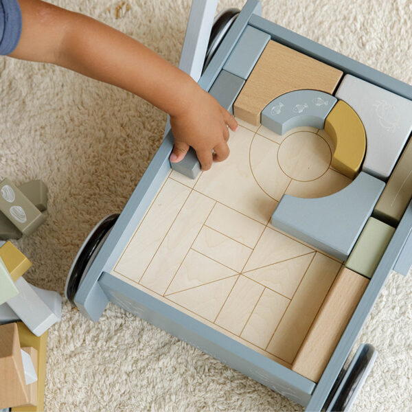 Little Dutch - Wooden Baby Walker with Wooden Blocks - Image 5