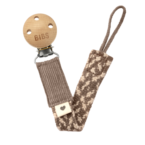 BIBS - Pacifier Clips - Dark Oak/Ivory